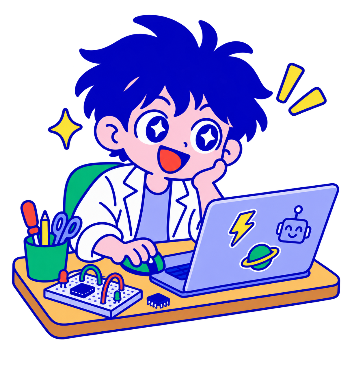 Student learning to code